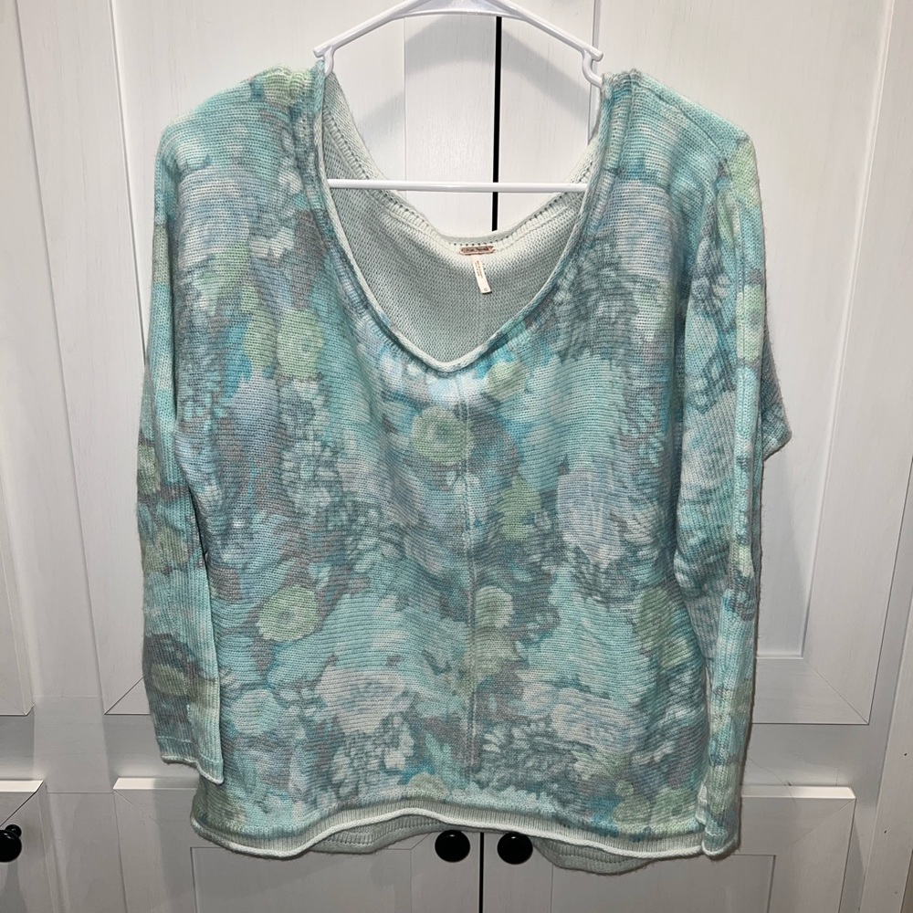 Free people size medium angora blend rolled edge sweater